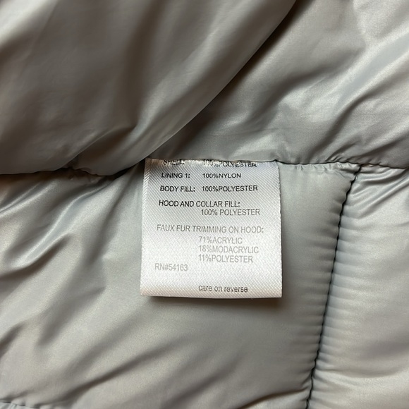 Calvin Klein quilted puffer gray  jacket with hood S - Picture 10 of 12